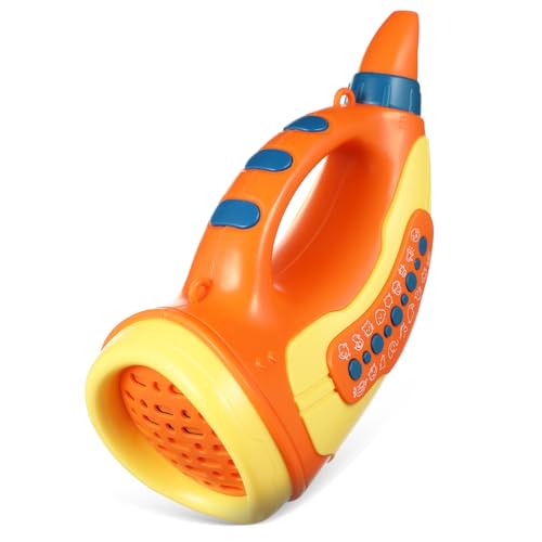 Corne de simulation orange en plastique pour stimuler l'imaginaire des tout-petits dehors