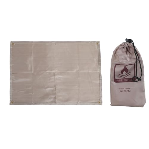 KAHDGSS Matte für Grills, faltbar, wasserdicht, Stoff, Grill-Isolierung, Picknicks, schwer entflammbar, feuerfest