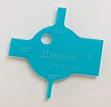 Westalee Design Teal Color Spacing Gauge for 1/8”, 1/4”, 1/2” and 1” Spaces