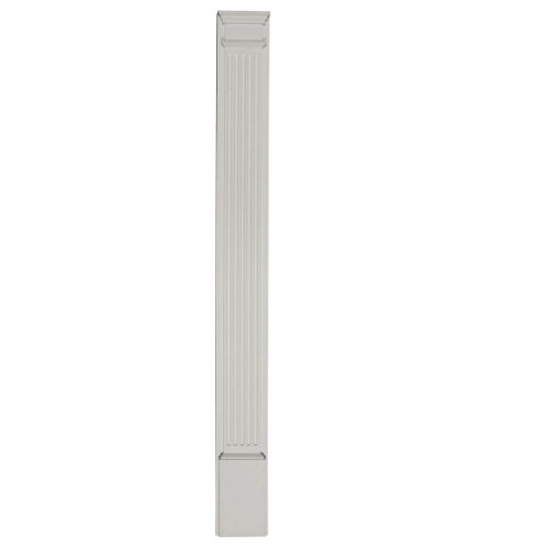 Ekena Millwork PIL07X90X02 Fluted Pilaster, 7"W x 90"H x 2 1/4"D with 16" Attached Plinth, Primed #1