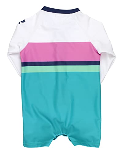 Image of RUGGEDBUTTS Baby /Toddler Boy Swimsuit, One Piece Zipper Rash Guard Sunsuit with UPF 50+ Sun Protection