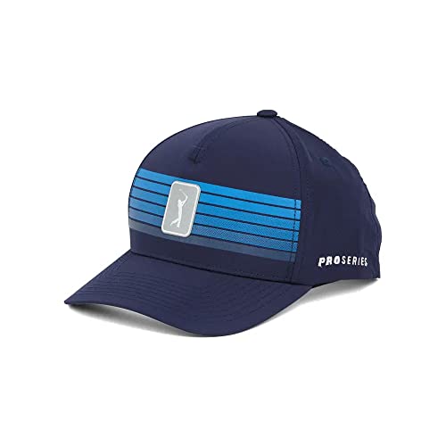 Pga Tour Men'S Printed Stripe Golf Cap, Peacoat, One Size