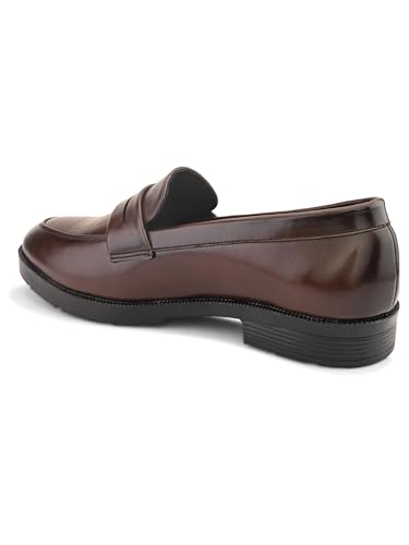 Image of STANPHORD Men Formal Loafer Shoes | PU Leatherette Slip-On Moccasins | Cushioned Anti-Slip | Office Business Casual (TPSL 25010)