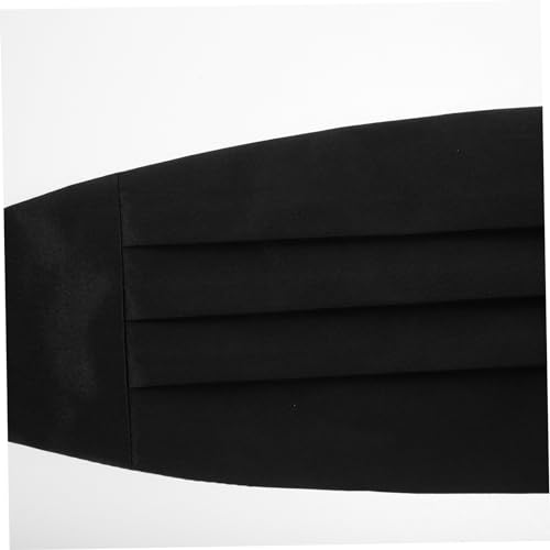 Set para hombre de fajín y moño elegante negro en satén miniatura 5