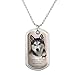 GRAPHICS & MORE Siberian Husky Dog Breed Military Dog Tag Pendant Necklace with Chain