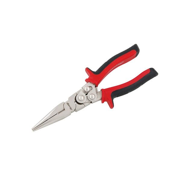 Neilsen CT5751 7in / 180mm Long Nose Pliers with Compound Action for Increased Cutting Force | Heavy Duty | Ni-Fe Finish | Ideal for Cutting and Gripping Applications