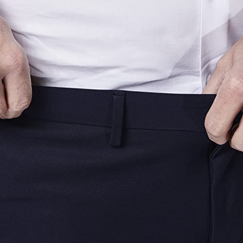 Kenneth Cole Reaction Mens Techni-Cole Mini Check Modern Fit Flat Front Dress Pants, Blue, 36W X 32L Us #TOP3