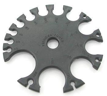 Plastic Wheel Gauge - Perfect for Measuring Body Jewelry - Light Blue