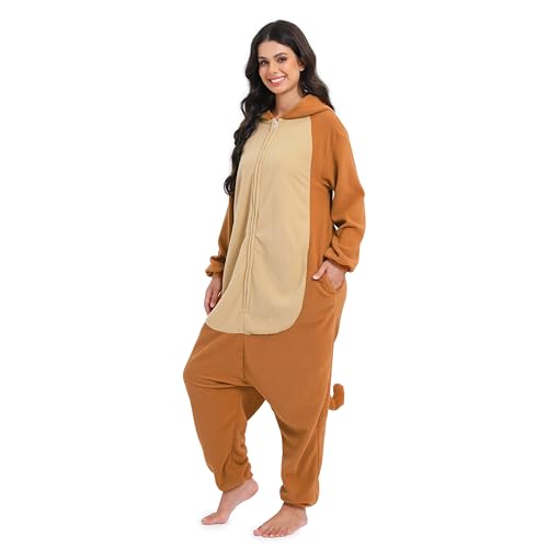 Naitoke Adult Halloween Hooded Fleece Onesie (Brown Khaki or Yellow Chick) - image 7