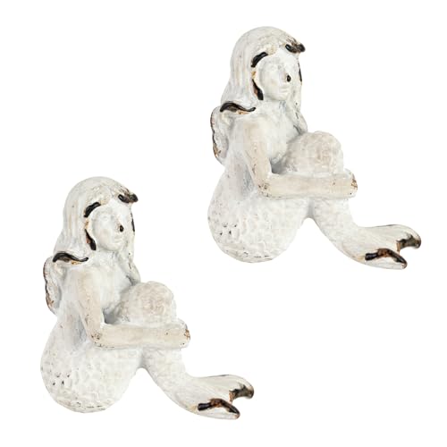 SOFFEE DESIGN 2PCS Sunflower Hooks (2PCS Mermaids with Knees Hugging)