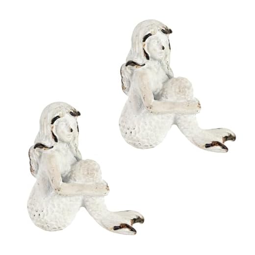 SOFFEE DESIGN 2PCS Sunflower Hooks (2PCS Mermaids with Knees Hugging)