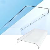 Pensilina Tettoia per Porta,Tettoia per Esterno Pensilina Curva Trasparente in Policarbonato,Tettuccio Esterno,3,5 mm Anti-UV e Intemperie per Porta d’Ingresso,Finestra,Balcone,Terrazza o Garage