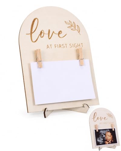 LDBEMG Cadre Echographie Femme Enceinte en Bois, Format Standard, Fermeture Sécurisée pour Préserver Échographies Souvenirs | Cadeau Idéal Future Maman & Baby Shower