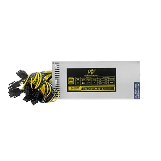 LUCBIT CRYPTO 2000W 110V 220V Mining Power Supply for GPU Mining Miner BTC ETH LTC Asic Miner PSU