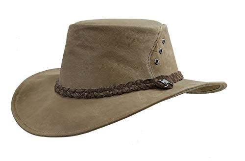 Preisvergleich Produktbild Kakadu Traders Australia Australischer Traveller Känguru Lederhut Darwin aus pflanzlich gegerbten Leder