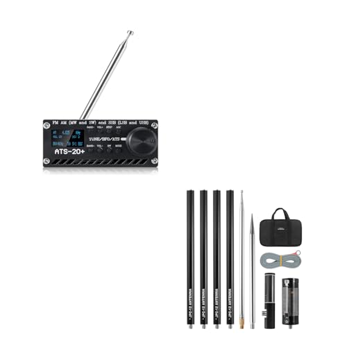 Radio portátil de onda corta ATS-20+ con antena PAC-12