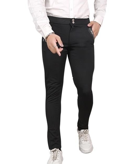 Image of Urban Edge Men's Slim Fit 4-Way Stretch Trouser Pant