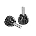 uxcell 12pcs Knurled Clamping Knobs M4 x 12mm Metric 304 Stainless Steel Male Thread Thumb Screw on Type 14mm Plastic Round Head Threaded Hand Bolt Stud Knobs Black