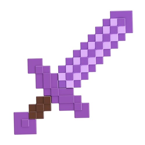 Mattel Minecraft Kampfspielzeug-Zubehörkollektion im pixeligen Design für Rollenspiele (verschiedene Styles) HTL93