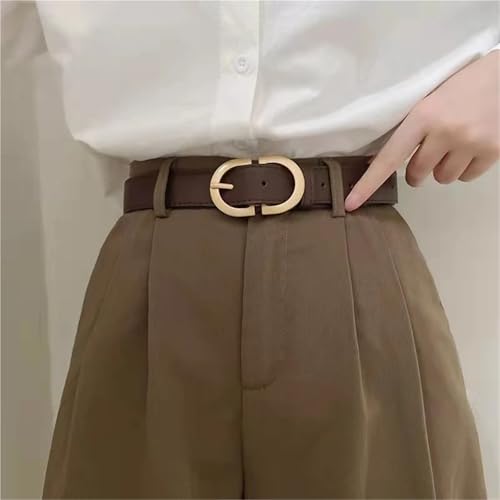 105cm Female Fashion Belt Simple Metal Buckle Belt for Women Black Suit Jeans Clothing Accessories2