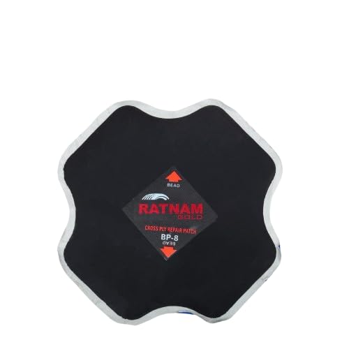 Image of Bias Ply Tubed Tyre Repair Patch No.8 | Self Vulcanizing Rubber Puncture Patch for Tractor, Truck, Bus & Commercial Vehicle Tyres | Tyre Tube Repair Patch for Garage Use | Box of 4