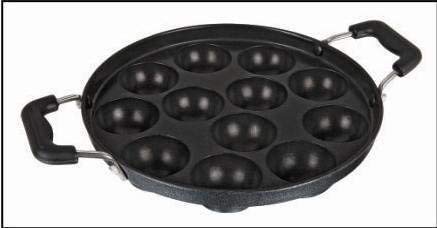 JagMor Non-Stick Cookware Appam Patra with Lid and Strong Handle (12 Cavity) for Making Litti, Paniyaram, Gunta Ponganalu, Small Idli, Paddu Maker, Appa Kara 3 Gallery Image