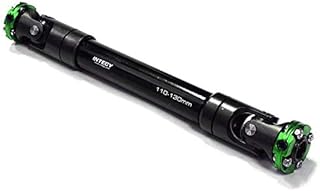 Integy RC Model C26656GREEN CNC Machined Universal Drive Shaft 110-130mm for Custom 1/14 Semi-Tractor Truck