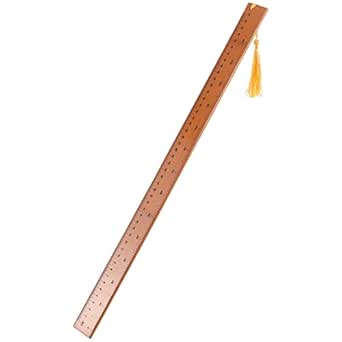 Amazon.com: Wooden Bamboo Ruler Chinese Style Ruler Carved Disciple ...