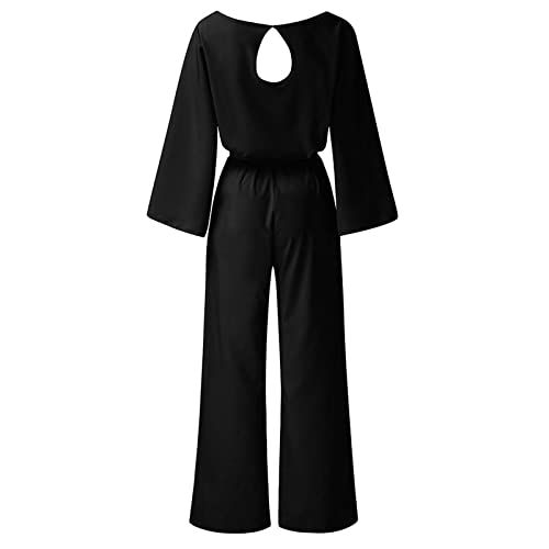 Combinaison d'été à manches longues pour femme chic et fluide