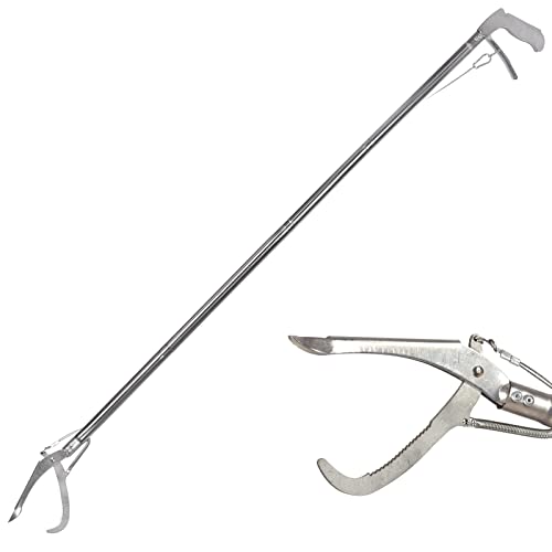 Huupsun Snake Grabber, Stainless Steel Snake Tong Extra Long Reptile Grabber, Rattle Snake Catcher 64 Inch Wide Jaw Handling Tool #TOP18