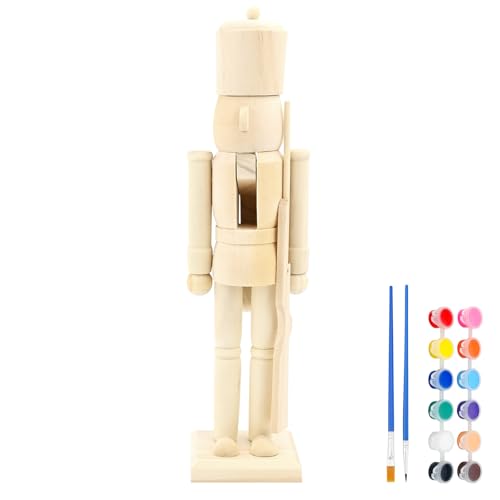 Große Weihnachten Nussknacker Soldat Holz 38cm/15Zoll Weihnachten Unbemalte Rohling Nussbaumsoldat Unfertige Figuren Ornamente Puppe mit Farbe Pinsel für Christbaumschmuck DIY Basteln Bemalen Geschenk Große Weihnachten Nussknacker Soldat Holz 38cm/15Zoll Weihnachten Unbemalte Rohling Nussbaumsoldat Unfertige Figuren Ornamente Puppe mit Farbe Pinsel für Christbaumschmuck DIY Basteln Bemalen Geschenk
