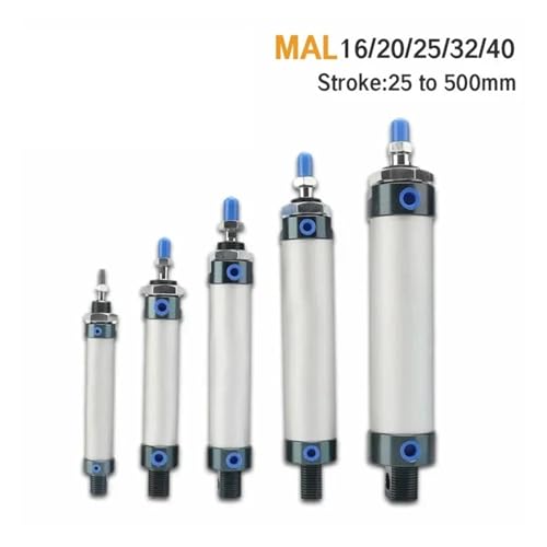 Vérin pneumatique MAL alésage 16mm course 150mm mini cylindre d'air