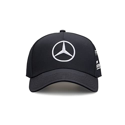 Gorra Infantil Mercedes AMG F1 Lewis Hamilton 2022 Negra - Negro, Talla Unica, Infantil