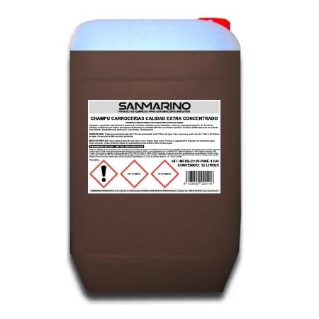 SANMARINO CHAMPÚ CARROCERÍAS CALIDAD EXTRA SÚPER CONCENTRADO 12 L.
