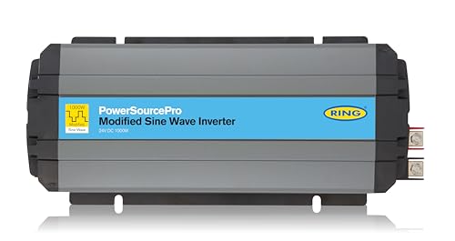 PowerSource Pro - Inverter a onda sinusoidale modificata, 1000 W, 24 V, converte da 24 V a 230 V, presa singola per camion, camion, LGV