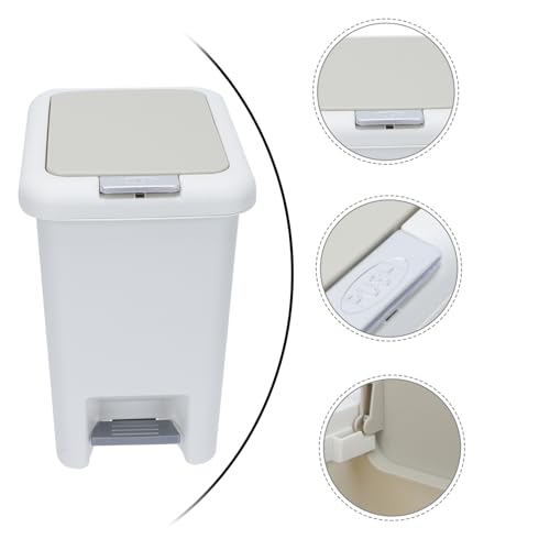 Contenedor de basura rectangular plástico con pedal miniatura 4