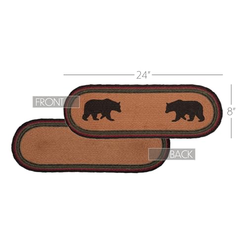 Wyatt-Stenciled-Bear-Jute-Runner-8×24 Wyatt Stenciled Bear Jute Runner 8×24