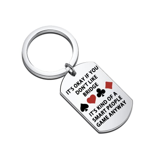 Porte-clés pour joueur de pont amusant et amoureux du bridge