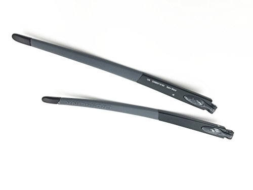NicelyFit Replacement Temples Arms Legs for Crosslink Pitch OX8037 OX8041 OX8111 Glass Frame Satin Black 135mm (Black/Grey)