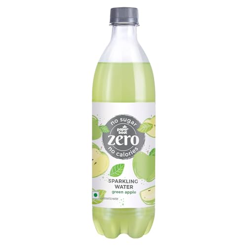 Image of Paper Boat Green Apple Sparkling Water, 600ml | Carbonated Water | Zero Sugar, Zero Calories I Sugar Free