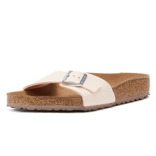 Birkenstock Damen Pantoletten Madrid Birko Flor Vegan Light Rose rosa - 38/38.0