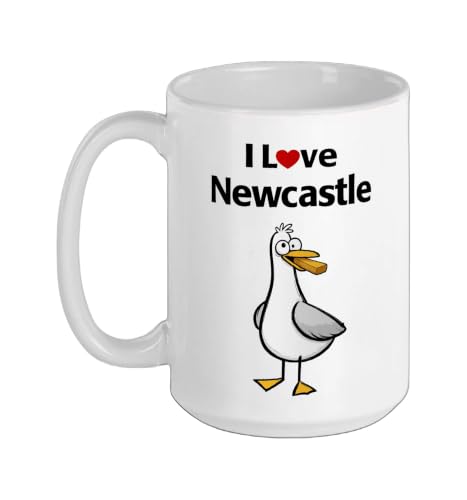 I Love Newcastle Ceramic Mug, White, 15oz