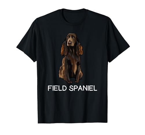 Field Spaniel Crazy Dog Lover T-Shirt, Men, Black, Large