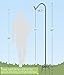 Garbuildman 92 Inch Tall Shepherd Hooks with 5-Forked Base, Adjustable Heavy Duty Bird Feeder Pole Stand Hanger for Outdoor, Shiny Black, 2 Pack