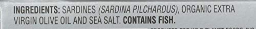 Image of Wild Planet Wild Sardines in Extra Virgin Olive Oil with Sea Salt, Skinless & Boneless, Tinned Fish 4.25 Ounce (Pack of 12)