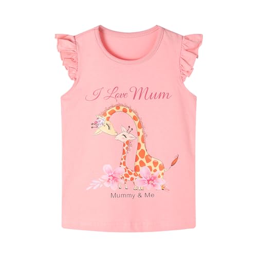 Image of HILEELANG Toddler Girl Summer Short Outfit Sets Cotton Short Sleeve Tops Tees Shorts Clothing Sets