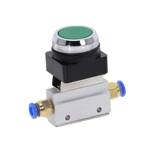 Vanne mécanique momentanée MOV-321PP à bouton plat vert réactif