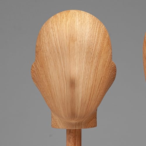 Soporte de madera para pelucas que mantiene la forma natural de sus tocados 3