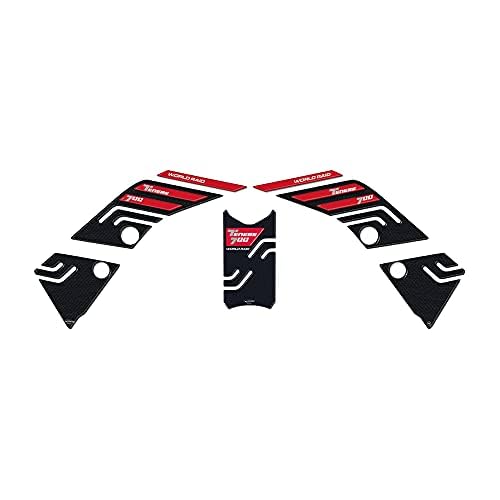 Autocollants 3D Moto Réservoir Yamaha Tenere 700 Éviter Rayures Résine Labelbike Rouge