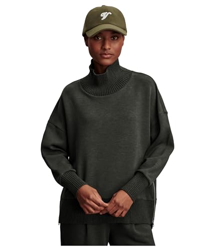 Varley, Women's, Barker High Neck Sweat, Olive Marl, Small